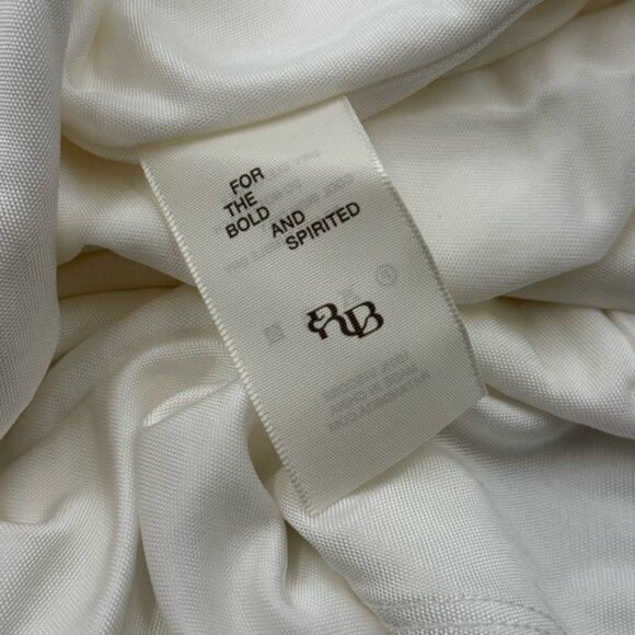 🆕 RAT & BOA 🧿 NWOT Winona White Slinky Cowl Neck Jersey Gown, Sz XXS - Picture 14 of 15